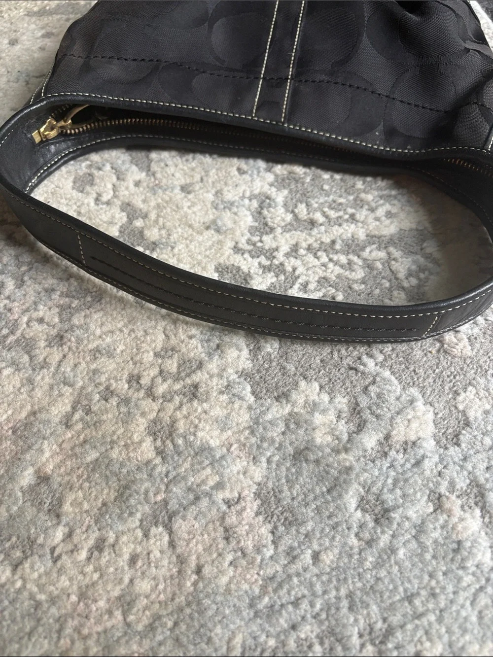🖤🔥AUTHENTIC VTG COACH Women's Black Logo-Pattern Shoulder Bag